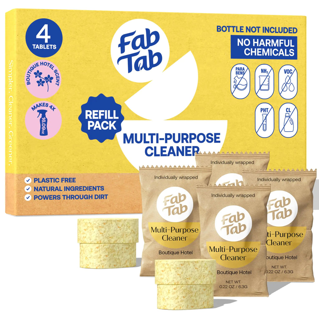 Multi-Surface Cleaning Spray Refill - All-Purpose Cleaner Spray- Natural Cleaning Products - Plant-Based - No Harsh Chemicals - Citrus Scent- Makes 4x 16.09 fl oz bottles (Bottle Not Included)