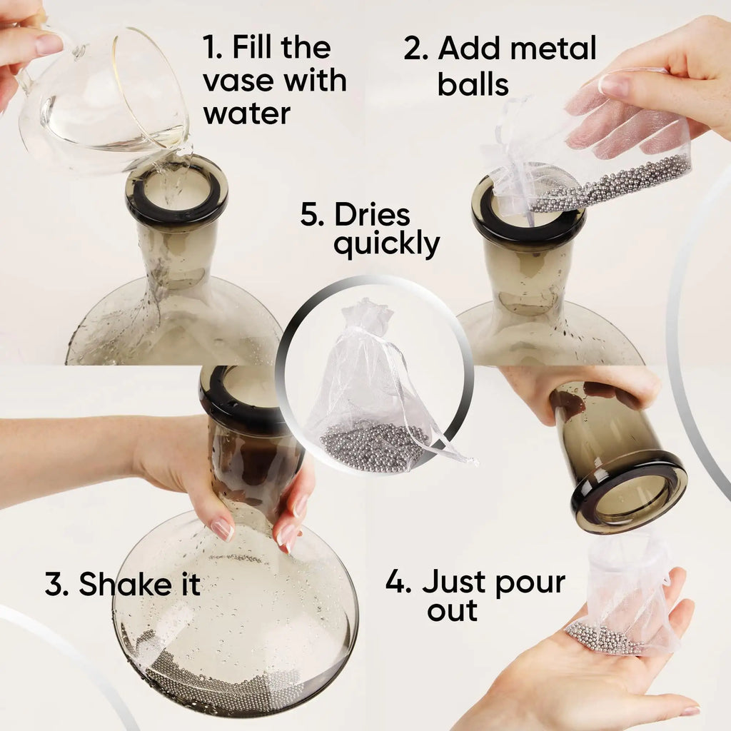 Premium Cleaning Set with 4 Brushes & 500 Stainless Steel Cleaning Beads